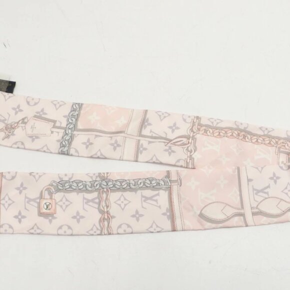 Louis Vuitton Monogram Confidential Silk Bandeau Scarf - Light Pink - Picture 3 of 8
